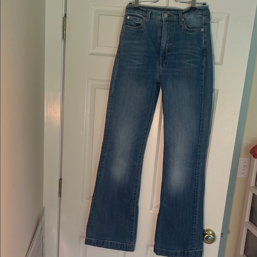 7 For All Mankind Blue Boot Cut Jeans